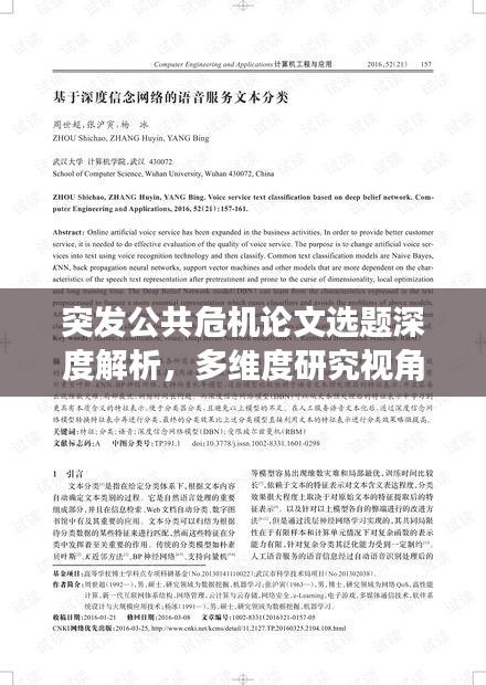 突发公共危机论文选题深度解析，多维度研究视角探索